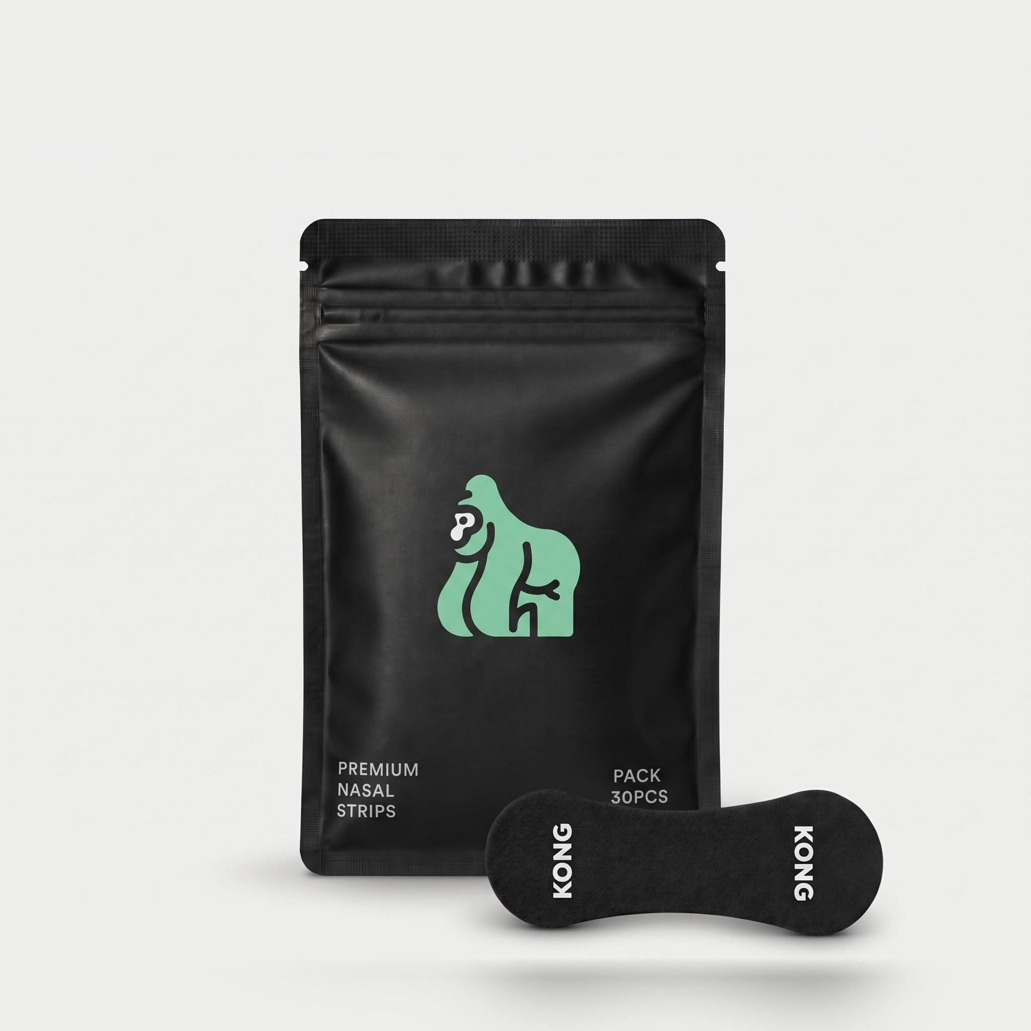 Bolsa negra de 30 tiras nasales KONG Lateral con la tira